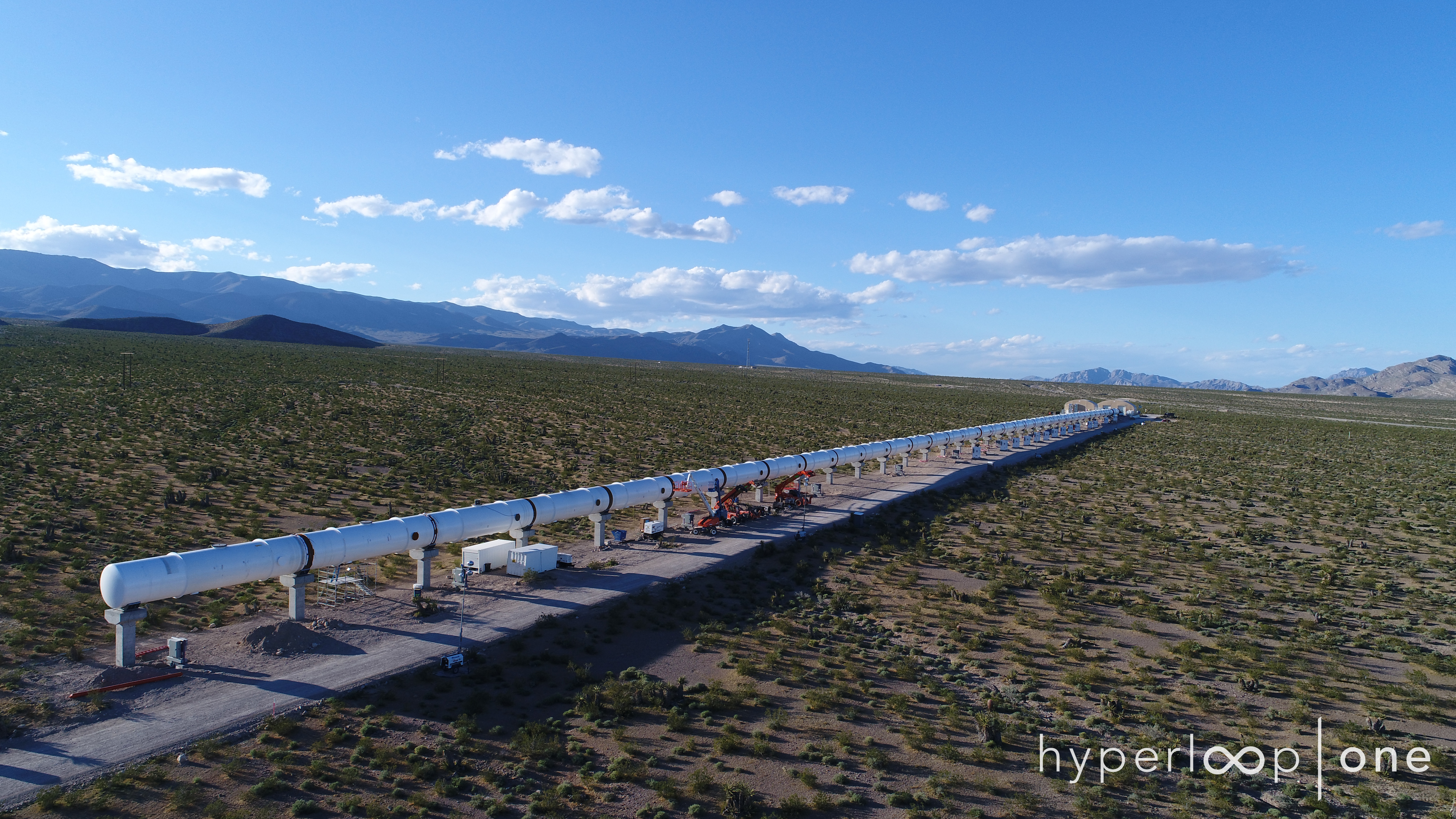 Completed Hyperloop One DevLoop tube in Nevada